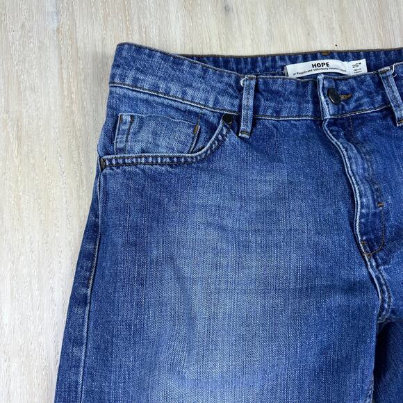 Hope by Ringstrand Soderberg Win Mid Rise Cropped Blue Denim Everyday Jeans 26 - Picture 3 of 13